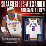Load image into Gallery viewer, Shai Gilgeous-Alexander - Oklahoma City Thunder - Autographed Frame White Jersey with Gold Refractor Cards