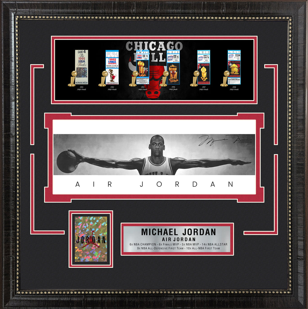 Michael Jordan - Chicago Bulls - With Replica Tickets and LTD GRF Card