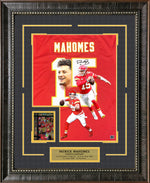 Load image into Gallery viewer, Patrick Mahomes Jersey Art - Kansas City Chiefs with LTD Gold Refractor Card