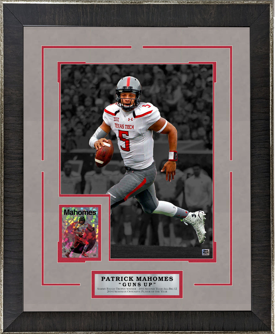 Patrick Mahomes - Texas Tech - with 100 Limited Silver Refractor Card