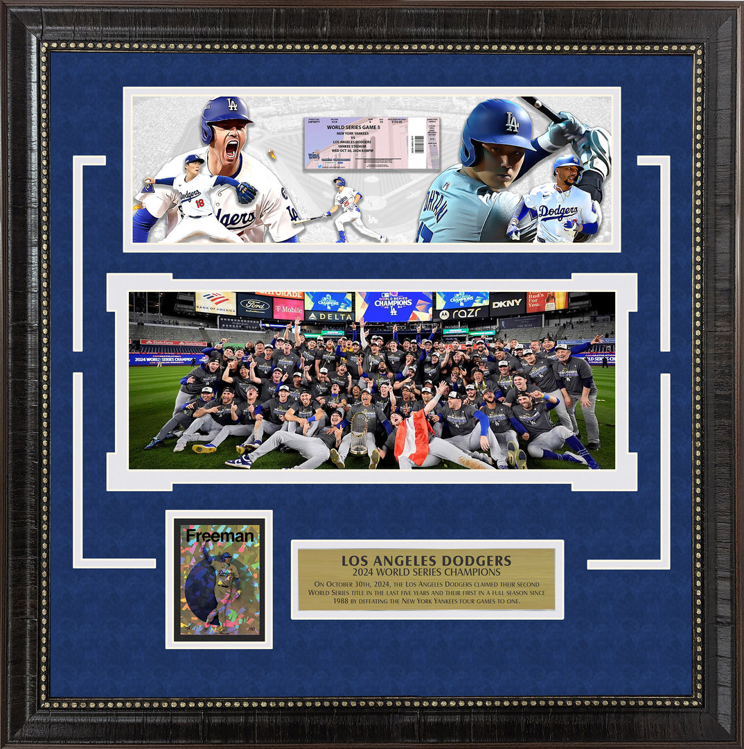 Los Angeles Dodgers - 2024 World Series Champs with Limited Gold Refractor Card