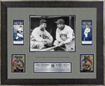 Load image into Gallery viewer, Lou Gehrig and Babe Ruth - New York Yankees with Replica Tickets and LTD GRF Cards