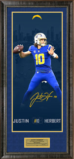 Load image into Gallery viewer, Justin Herbert - Los Angeles Chargers - Large Wall Decor with Facsimile Signature