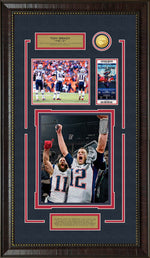 Load image into Gallery viewer, Tom Brady - New England Patriots - with Replica SB Ticket and Commemorative Coin