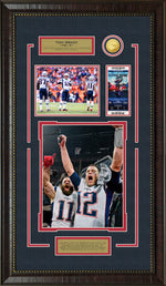Load image into Gallery viewer, Tom Brady - New England Patriots - with Replica SB Ticket and Commemorative Coin