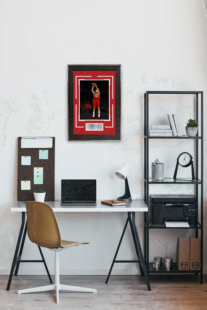 Steph Curry - Davidson - Spotlight with Facsimile Signature