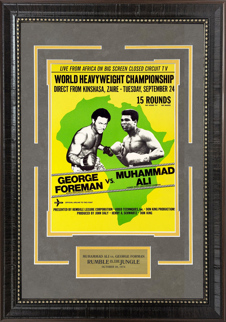 George Foreman vs. Muhammad Ali Replica Fight Poster