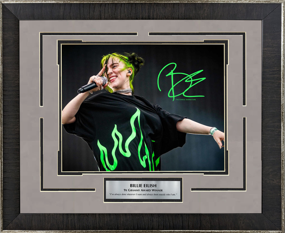 Billie Eilish Spotlight with Facsimile Signature
