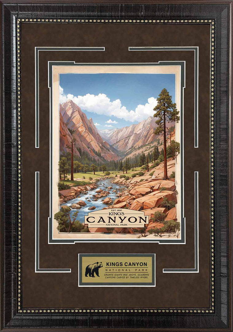 Kings Canyon National Park Retro Art