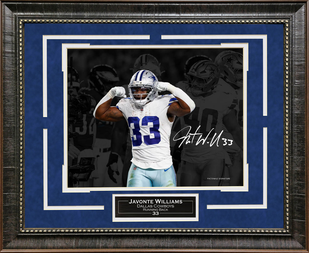 Javonte Williams - Dallas Cowboys - Spotlight with Facsimile Signature