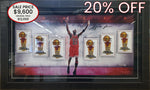 Load image into Gallery viewer, Michael Jordan - Chicago Bulls - Autographed Framed Photo with Championship Banner Patches