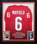 Load image into Gallery viewer, Baker Mayfield - Oklahoma Sooners - Autographed Jersey - Framed