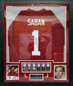 Load image into Gallery viewer, Nick Saban - Alabama Crimson Tide – Autographed Framed Jersey