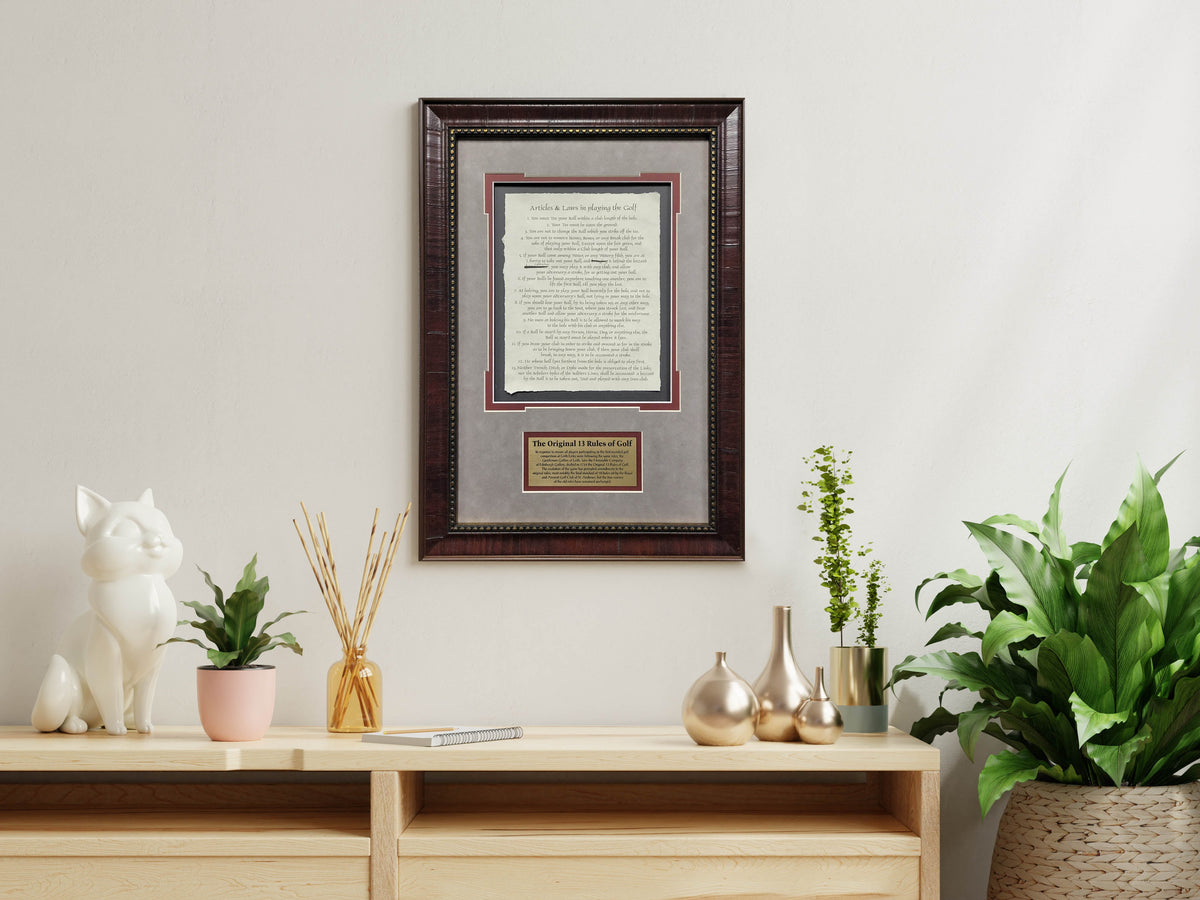 The Original 13 Rules of Golf (Replica)