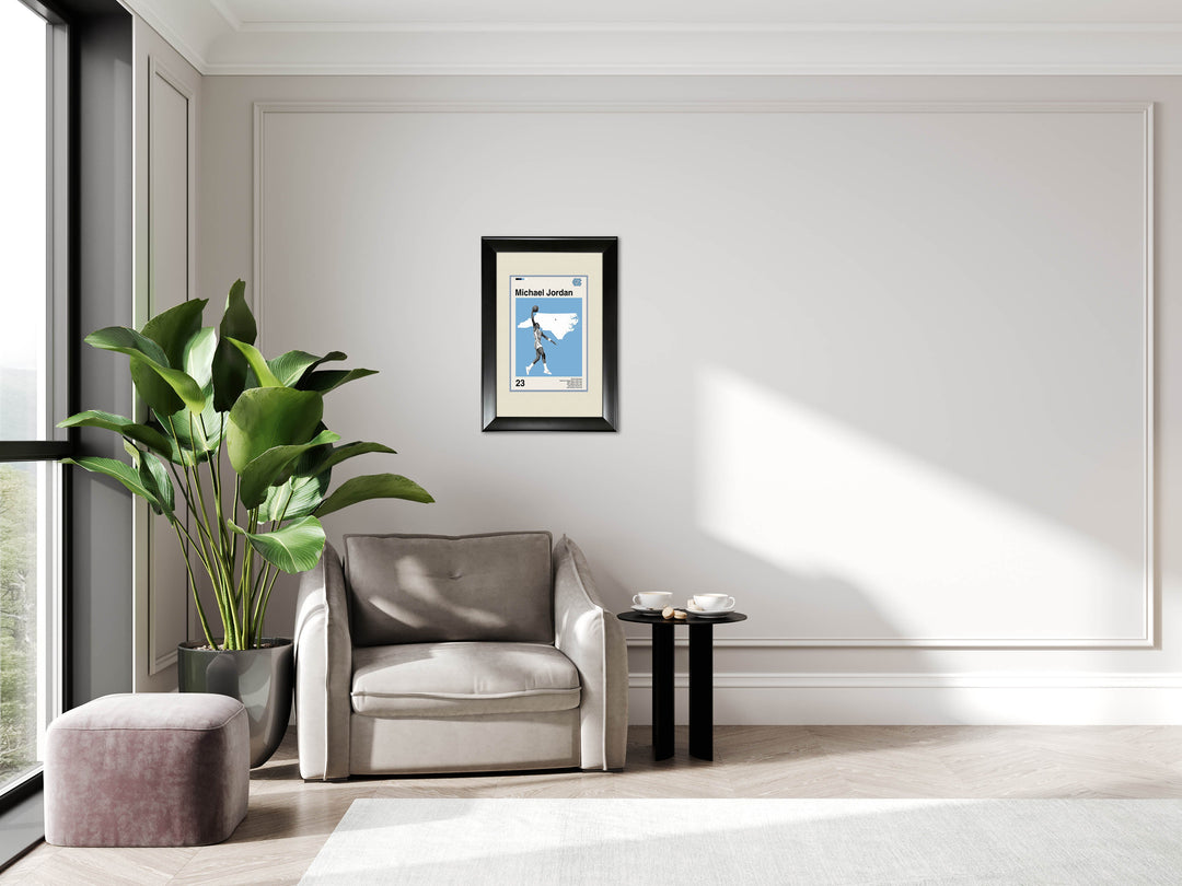 Michael Jordan - North Carolina - Mid-Century Art