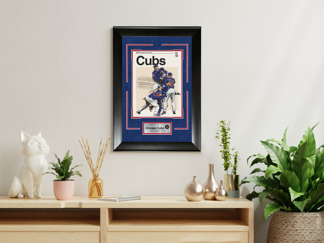 Chicago Cubs - Mid-Century Art - 2016 WS Champions