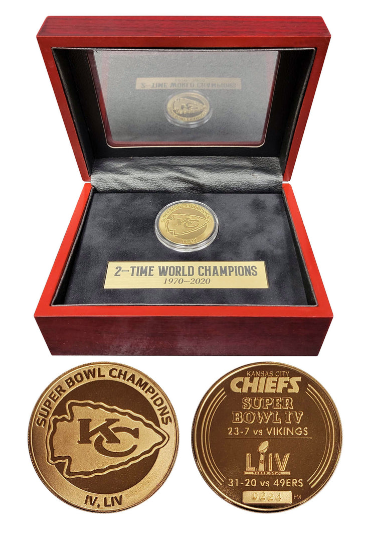 Kansas City Chiefs | Coin Display | Coin, Plate, Box & Matting