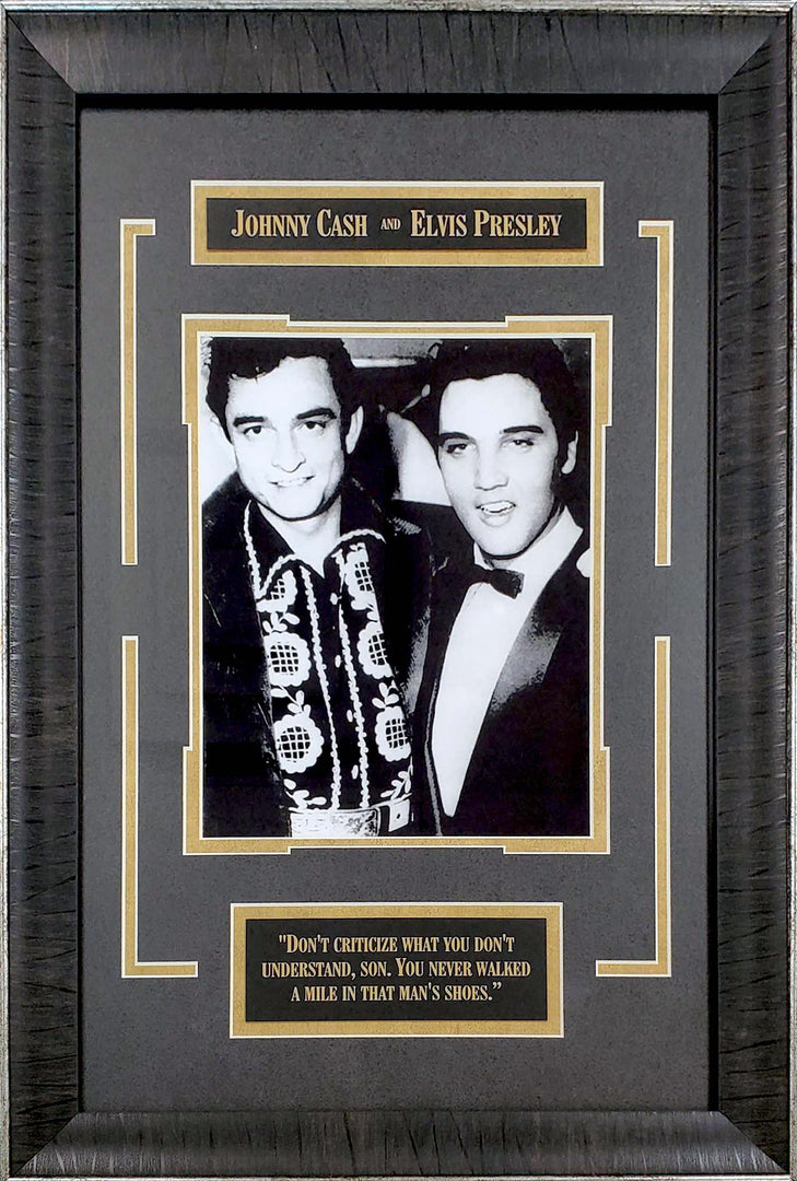 Johnny Cash & Elvis Presley | Legends of Music | Framed Photo