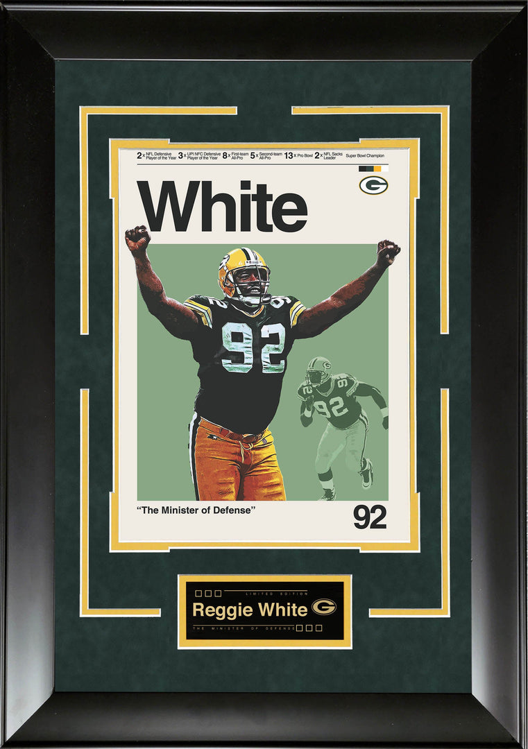 Reggie White - Green Bay Packers - Mid-Century Art
