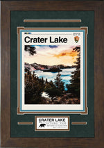 Load image into Gallery viewer, Crater Lake National Park - Mid-Century Art (Green)