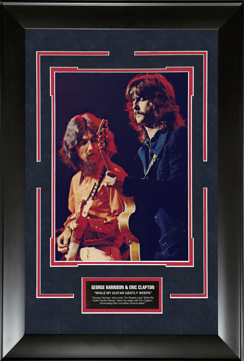 GEOGE HARRISON with ERIC CLAPTON Tシャツ L Beatles' George Harrison, Eric Clapton love triangle 'was