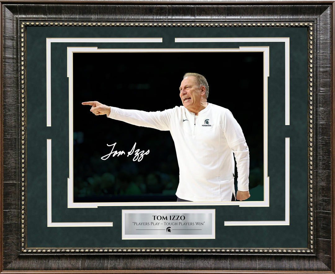 Tom Izzo - Michigan State Head Coach - Spotlight with Facsimile Signature