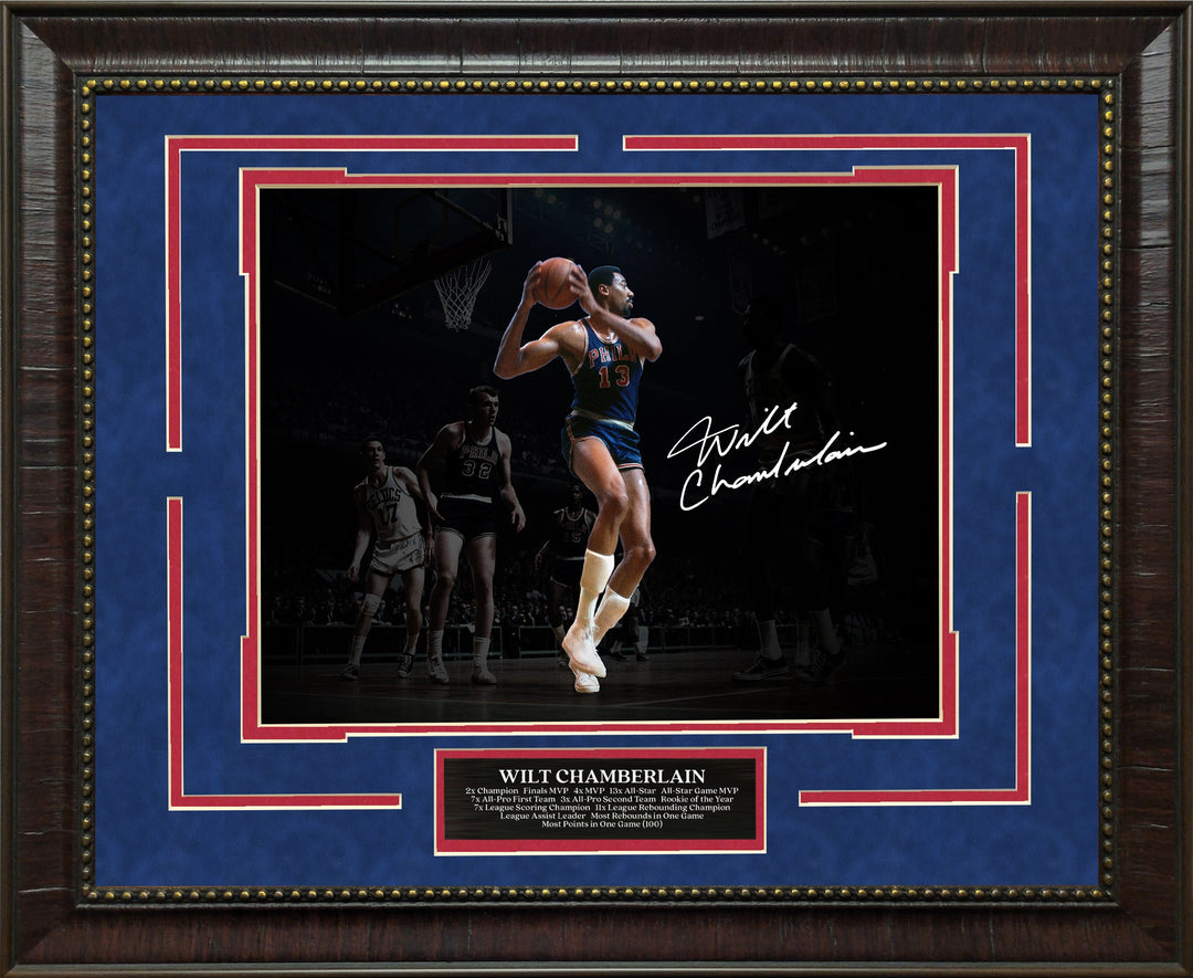 Wilt Chamberlain - Spotlight with Facsimile Signature