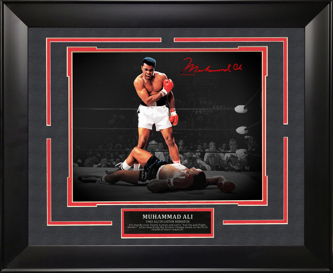 Muhammad Ali vs Sonny Liston Rematch Spotlight with Facsimile Signature