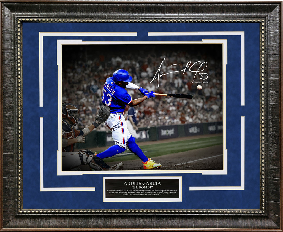 Adolis Garcia - Texas Rangers - Spotlight with Facsimile Signature