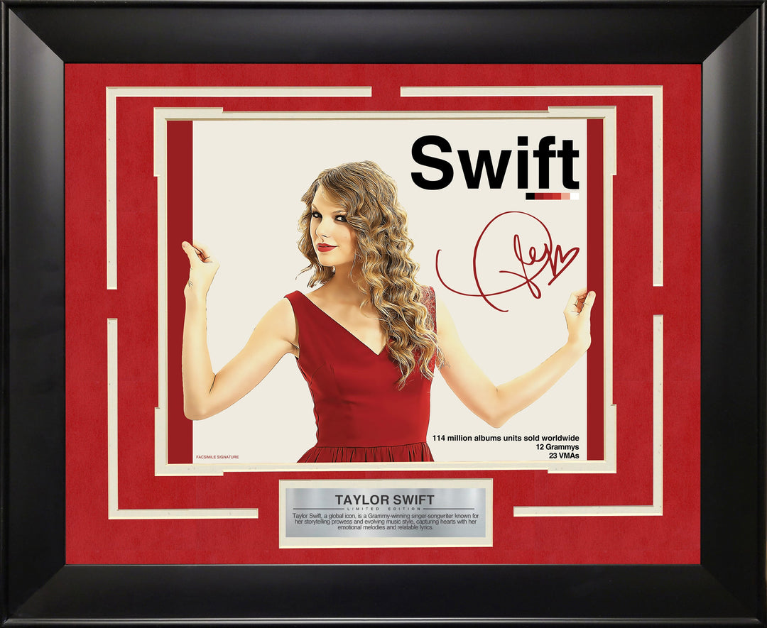 Taylor Swift Mid-Century Art with Facsimile Signature