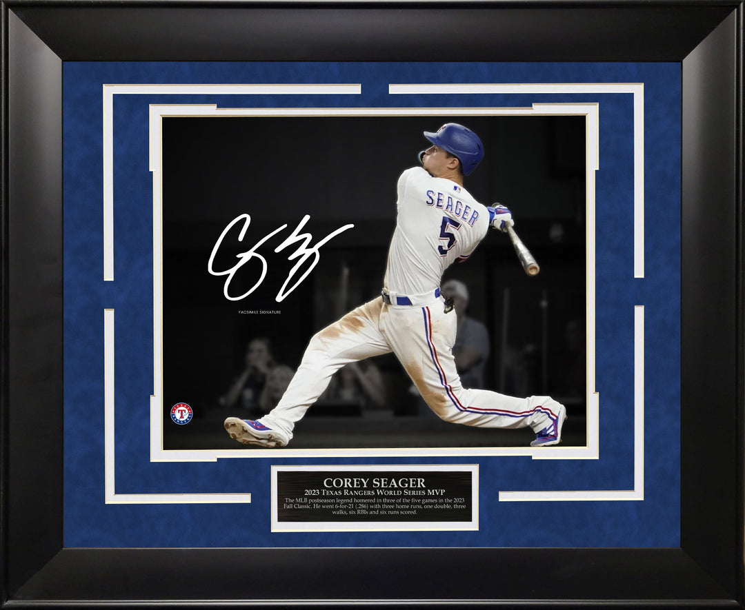 Corey Seager Texas Rangers Spotlight with Facsimile Signature