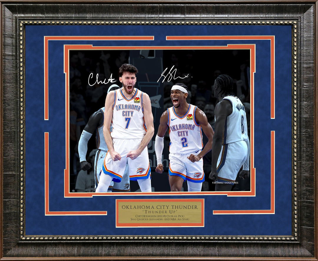 Chet and Shai - Oklahoma City Thunder - Spotlight with Facsimile Signatures