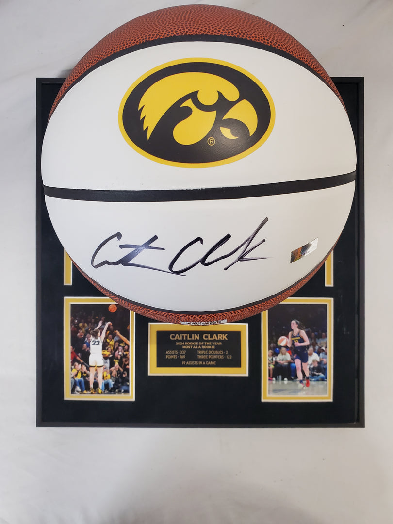 Caitlin Clark - Iowa Hawkeyes - Autographed Basketball with Base