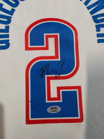 Load image into Gallery viewer, Shai Gilgeous-Alexander - Oklahoma City Thunder - Autographed Frame White Jersey with Gold Refractor Cards