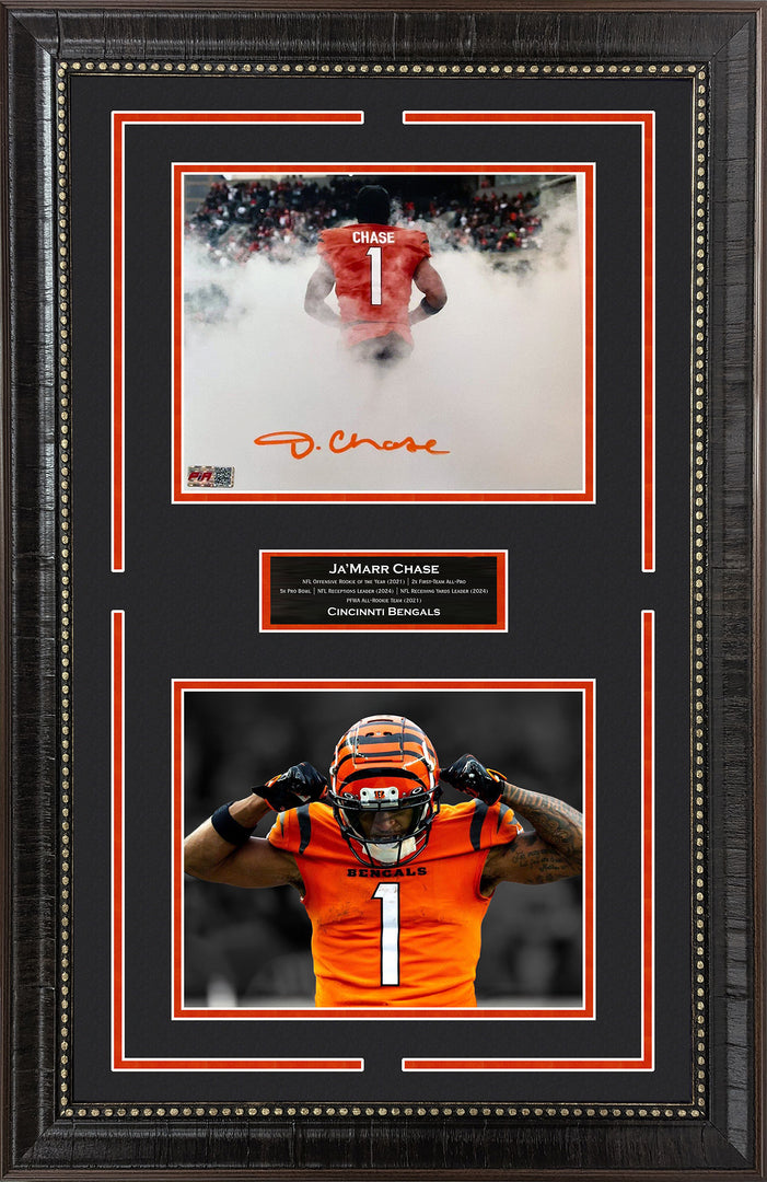 Ja'Marr Chase Mystery Box featuring Autographed JaMarr Chase Framed Photo