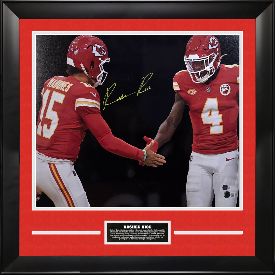 Chiefs Kingdom 2026 Preview Mystery Box featuring an Autographed Rashee Rice Framed Photo