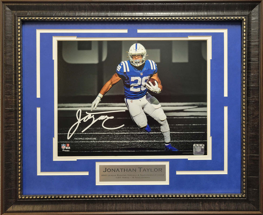 Jonathan Taylor Colts Spotlight with Facsimile Signature