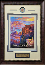 Load image into Gallery viewer, Grand Canyon Canyon National Park Sunset Art Print with Coin
