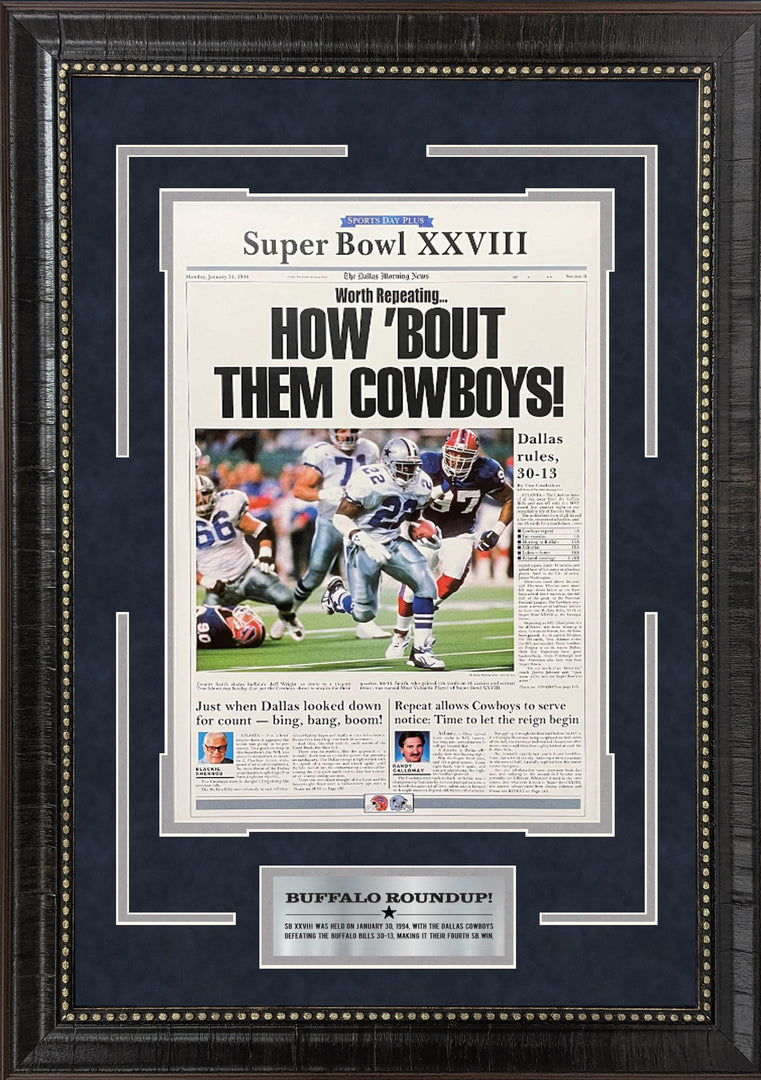 Dallas Cowboys - Buffalo Roundup! - Replica Newspaper Print