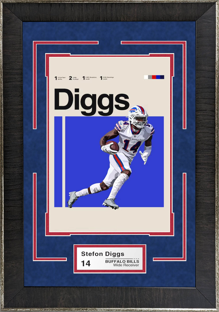 Stefon Diggs - Buffalo Bills - Mid-Century Modern