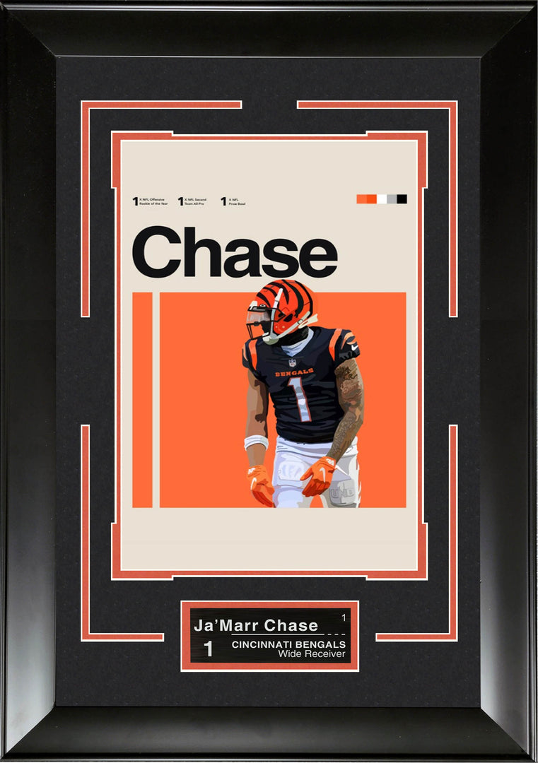 Ja'Marr Chase - Cincinnati Bengals - Mid-Century Modern