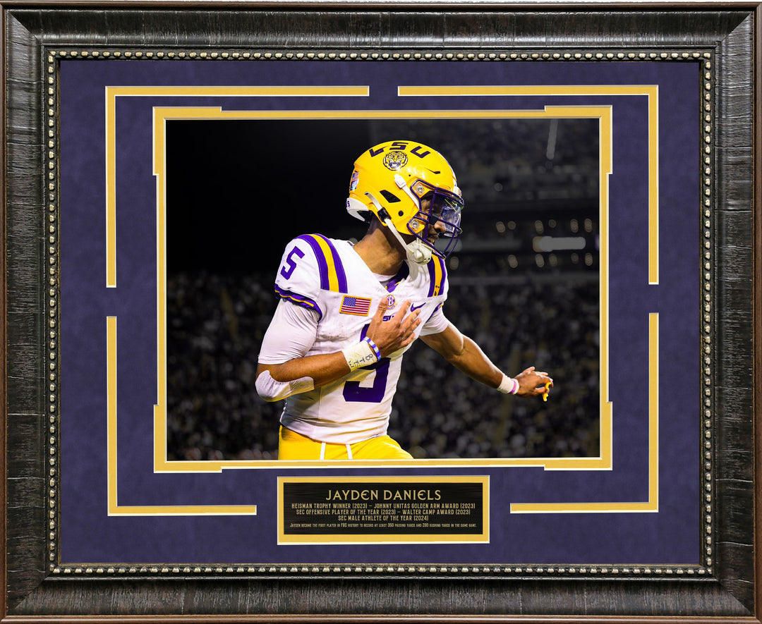 jayden daniels framed photo