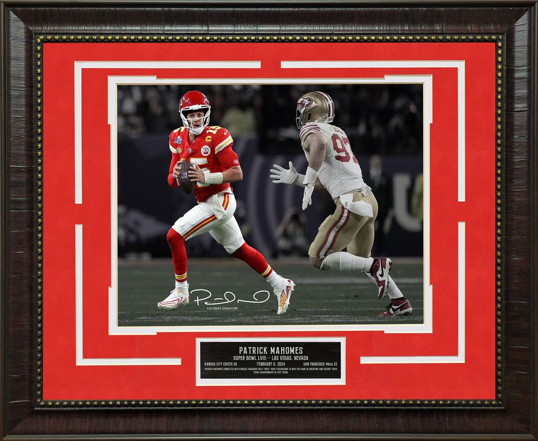 Patrick Mahomes - Super Bowl LVIII With Facsimile Signature