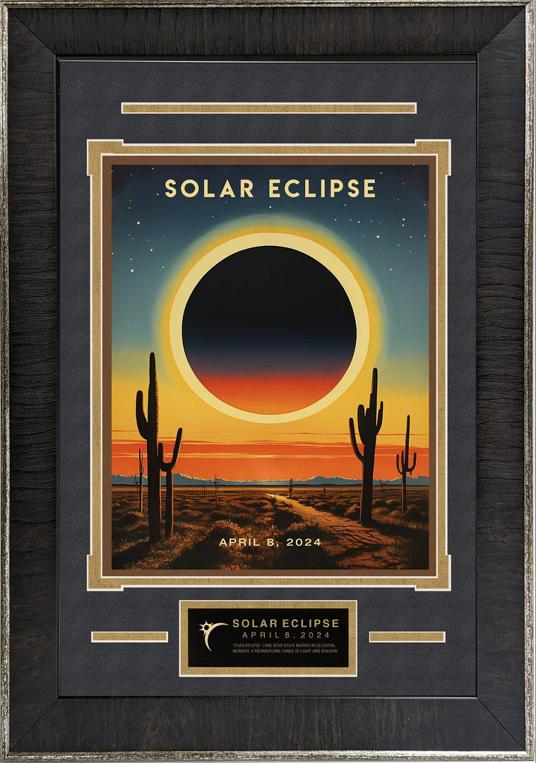 2024 Solar Eclipse Over Texas Art