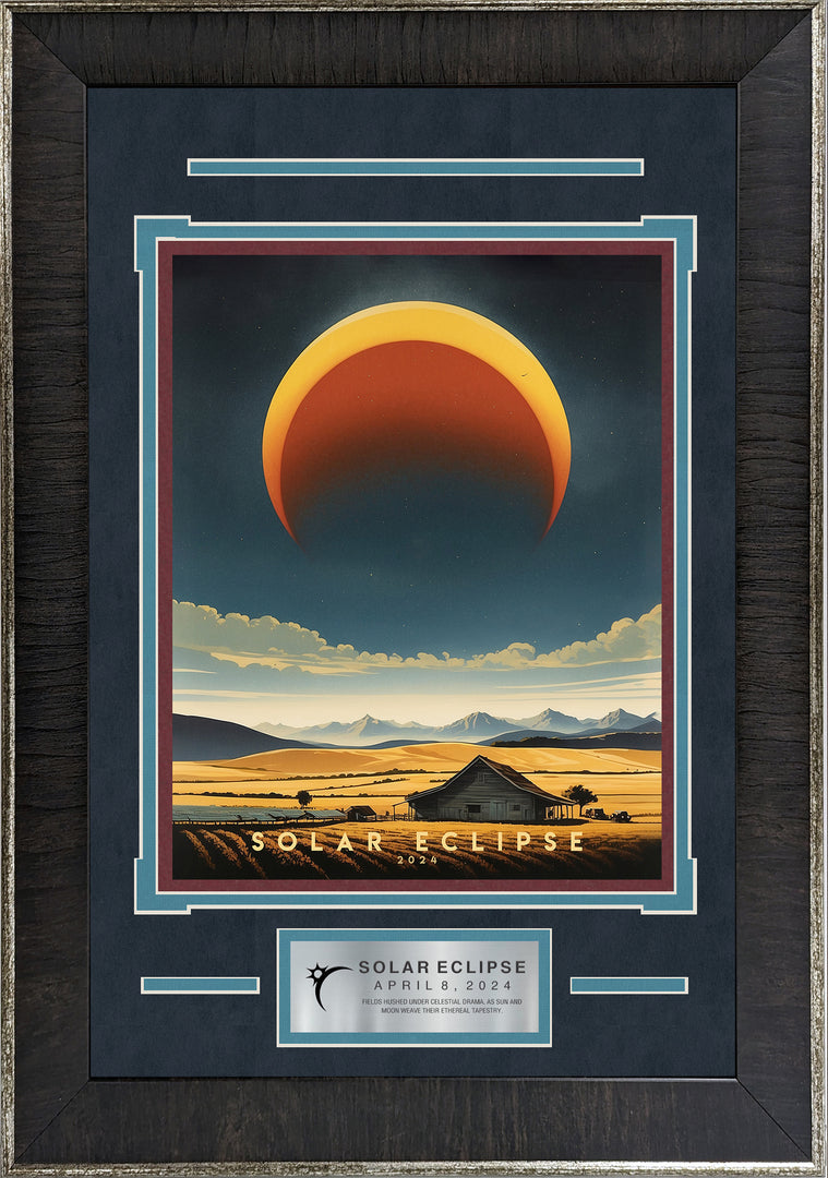 2024 Solar Eclipse Over Farmland Art