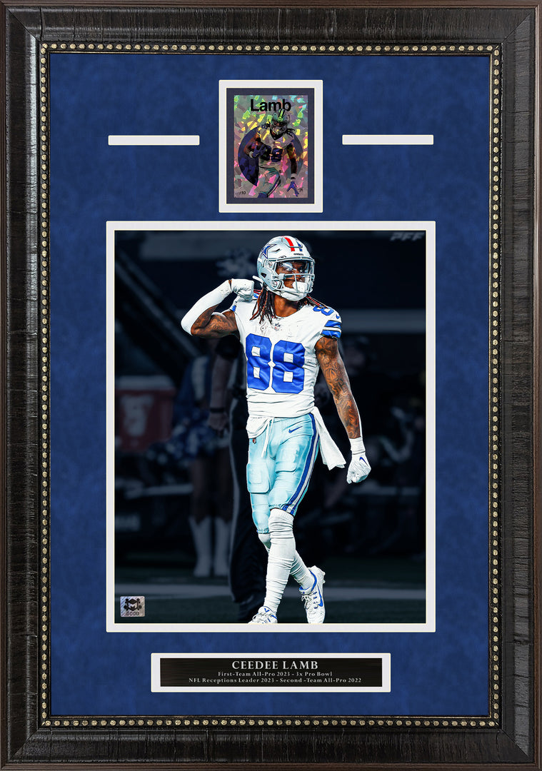 CeeDee Lamb - Dallas Cowboys - Limited Collectible with Silver Refractor Card