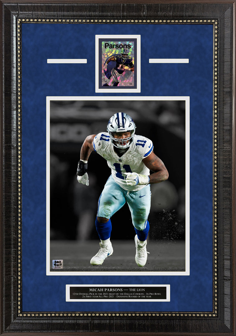 Micah Parsons - Dallas Cowboys - With Limited Silver Collectible Silver Refractor Card