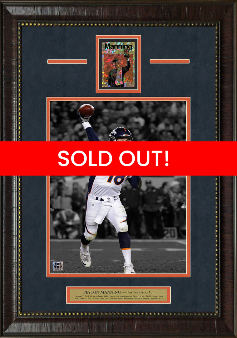 Peyton Manning - Denver Broncos - With Limited Collectible Gold Refractor Card - SOLD OUT!