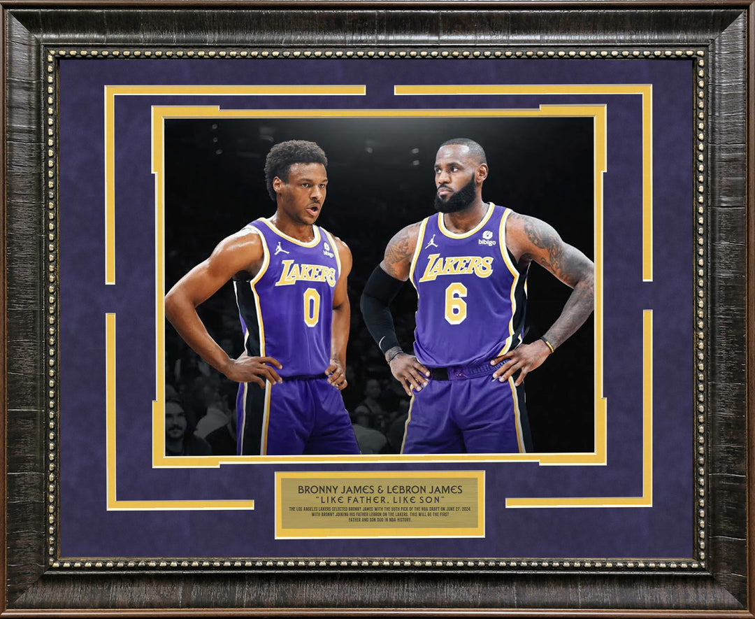 Bronny James and Lebron James - Los Angeles Lakers - Like Father, Like Son