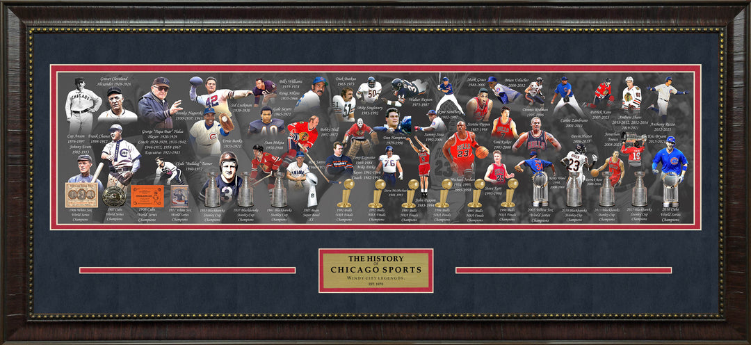 History of Chicago Sports Timeline Panorama
